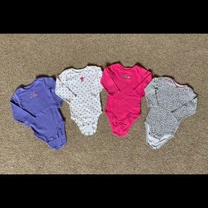 Carter's Girl Long Sleeve Onesies 24M